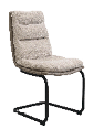 A gray chair with a black base and armrests. AI generated content