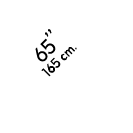 65’’ 165 cm.
