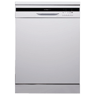 A stainless steel dishwasher with a clock on the front. AI generated content