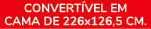 CONVERT VEL EM CAMA DE 226x126,5 cm.