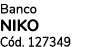 Banco NIKO C d. 127349