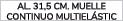 aL. 31,5 cm. MUELLE CONTINUO multiel stic