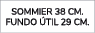 Sommier 38 CM. FuNDO TIL 29 CM.