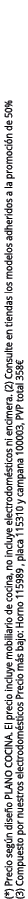 (*) Precio seg n dise o PLANO COCINA. El precio incluye mobiliario de cocina, no incluye electrodom sticos ni encimer...