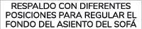 RESPALDO CON DIFERENTEs POSICIONES PARA REGULAR EL FONDO DEL ASIENTO DEL SOF 