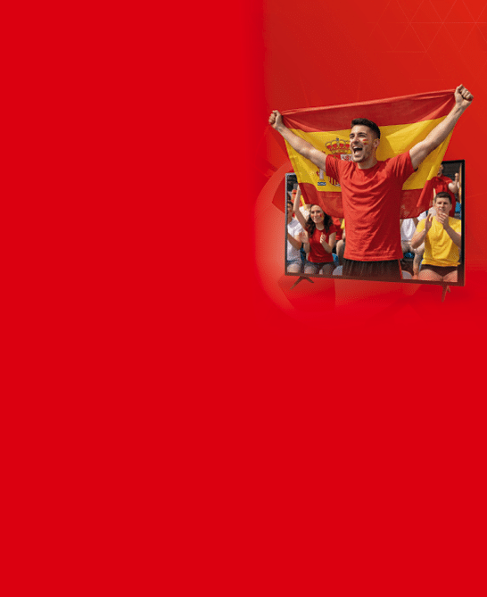 A man is holding a Spanish flag and celebrating. AI generated content
