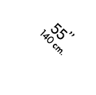 55’’ 140 cm.