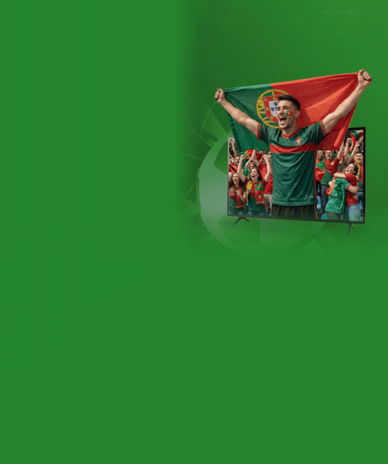 A man is holding up a flag with a green and red design. AI generated content