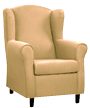 A beige chair with a wicker design. AI generated content