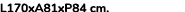 L170xA81xP84 cm. 