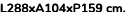 L288xA104xP159 cm. 