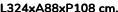 L324xA88xP108 cm. 