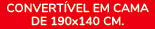 CONVERT VEL EM CAMA de 190x140 cm.
