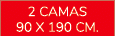 2 Camas 90 x 190 cm.