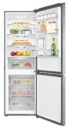 A refrigerator with a variety of food items and drinks inside. AI generated content