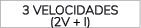 3 velocidades (2V + I)