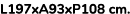 L197xA93xP108 cm.