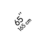 65’’ 165 cm