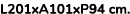 L201xA101xP94 cm. 