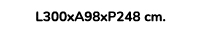 L300xA98xP248 cm.