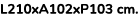L210xA102xP103 cm. 