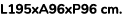 L195xA96xP96 cm. 