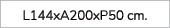 L144xA200xP50 cm.
