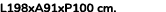 L198xA91xP100 cm.