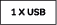 1 X USB