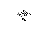 58’’ 147 cm.