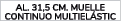 aL. 31,5 cm. MUELLE CONTINUO multiel stic