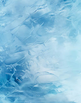 A blue and white painting of a cloudy sky. AI generated content