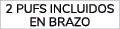 2 Pufs incluidos en brazo