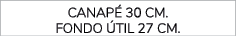 canap 30 cm. fondo  til 27 cm.