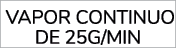  vapor continuo de 25g/min