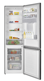 A refrigerator with a variety of food items inside. AI generated content