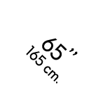 65’’ 165 cm.