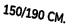 150/190 cm.