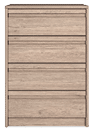 A wooden dresser with three shelves. AI generated content