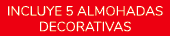 incluye 5 almohadas decorativas