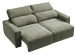 A large, green couch with a square design. AI generated content