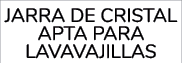 Jarra de cristal apta para lavavajillas
