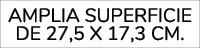 AMPLIA SUPERFICIE DE 27,5 X 17,3 CM.