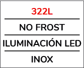 322l no frost ILUMINACI N LED inox