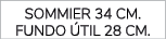 Sommier 34 cm. FUNDO til 28 cm.