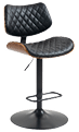 A black stool with a black seat and a black base. AI generated content