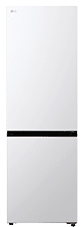 A white refrigerator is shown in a white room. AI generated content