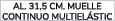 aL. 31,5 cm. MUELLE CONTINUO multiel stic