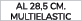 AL 28,5 CM. MULTIELASTIC
