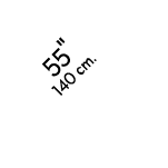 55\“ 140 cm.